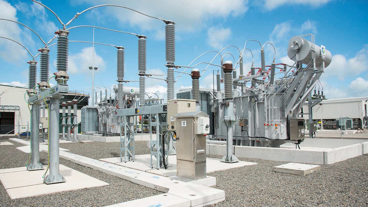 Purpose-built substation adjacent to data center and industrial site